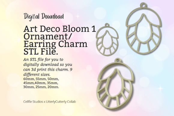 Art Deco Bloom 1: Vintage Charm for Modern 3D Prints