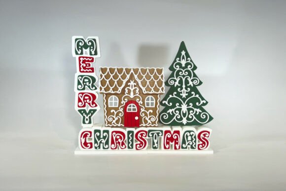 Christmas Gingerbread Shelf Sitter STL for Holiday Crafting