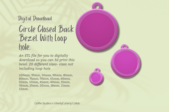 Circle 1 Closed Back Bezel STL File - Di