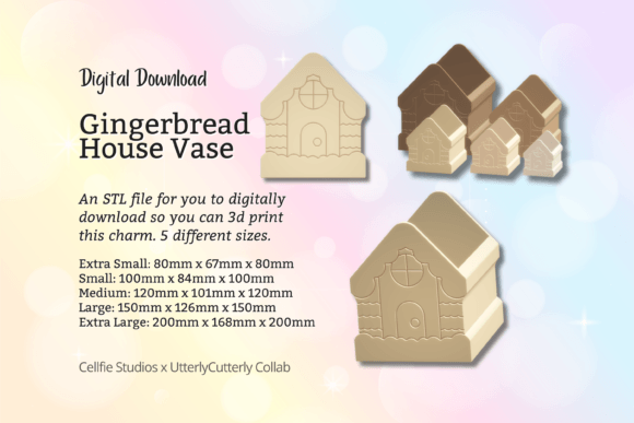 Create Charming Holiday Decor with Christmas Gingerbread Vase Pot STL File