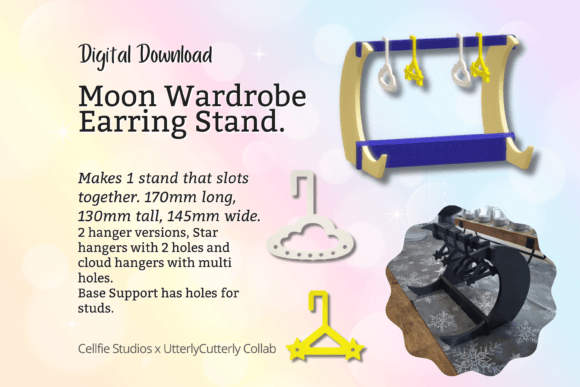 Crescent Moon Wardrobe Coat Hanger Earri