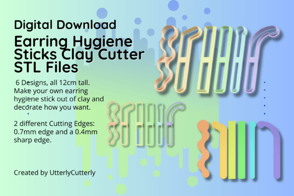 Earring Hygiene Try on Stick Clay Cutter for Clean Displays