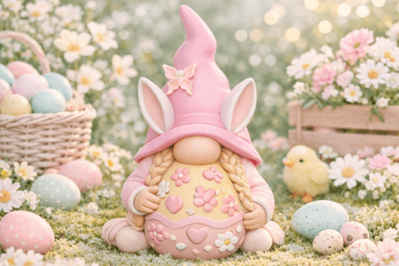Easter Bunny Gnome STL Files: Whimsical Spring Decor