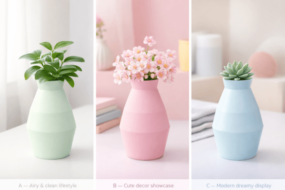 Modern Minimalist Ribbed Vase Organizer: Elevate Your Workspace