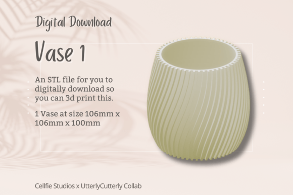 Modern Twisted Vase STL File: A Digital Download for Home Decor