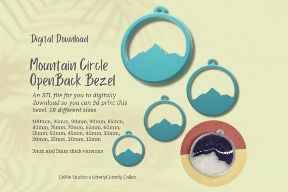 Mountain Circle 1 Open Back Bezel STL Fi: A Digital Download for Creative Crafting