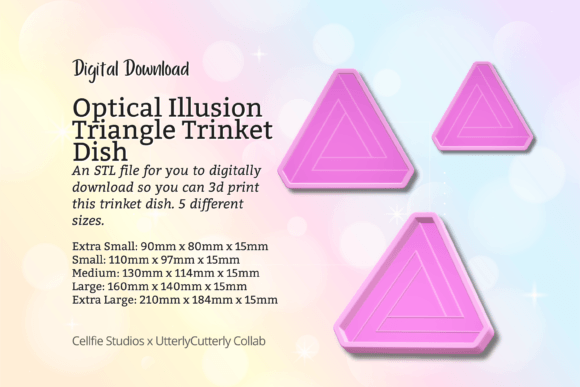 Optical Illusion Triangle Trinket Dish