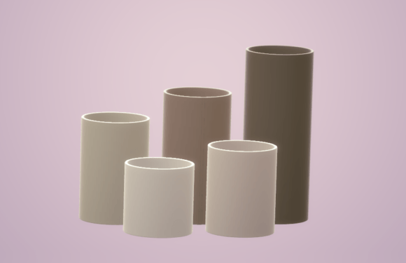 Sleek 8cm Wide Base Cylinder Vase STL File for Modern Spaces