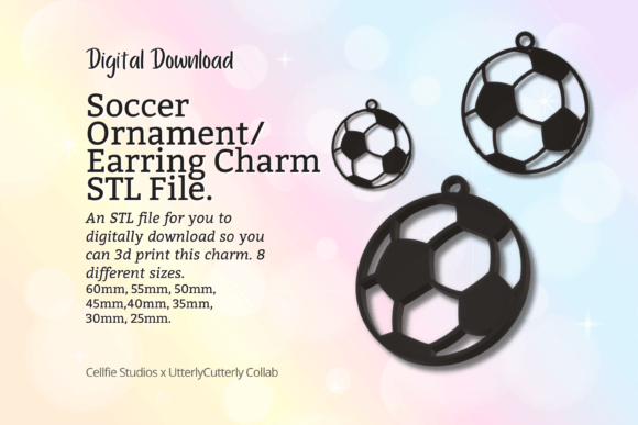 Soccer Ball Charm STL: 3D Print Your Own Jewellery