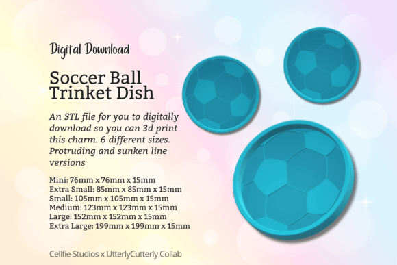 Soccer Ball Trinket Dish STL: A Stylish 3D Print