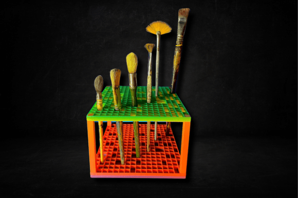 The Perfect Brush Holder for Your Painting Desk and Studio